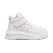 Versace Stiliga Mid-Top Sneakers White, Herr