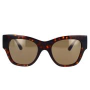 Versace Unika Cat-Eye Solglasögon i Havana Brun Brown, Unisex