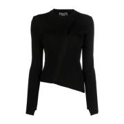 Versace Rundhalsad Stickad tröja Black, Dam