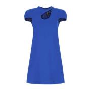 Versace Mini elektrisk stretch crepe klänning i elektrisk blå Blue, Da...