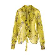 Victoria Beckham Höj din stil med Romantisk Blus Yellow, Dam