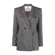 Vivienne Westwood Grå dubbelknäppt blazer Gray, Dam