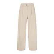 Windsor Wide Trousers Beige, Dam