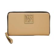 Armani Exchange Bifold Plånbok i Brun Polyester Brown, Dam