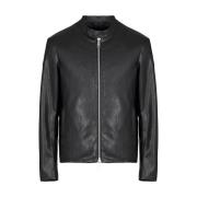 Armani Exchange Svart biker-inspirerad jacka Black, Herr