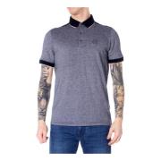 Armani Exchange Blå Marl Polo för Män Blue, Herr