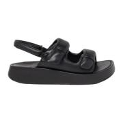 ASH Sommarsteg Läder Sandaler Black, Dam