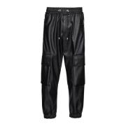 Balmain Faux leather cargo trousers Black, Herr