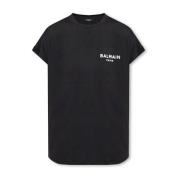 Balmain T-shirt med logotyp Black, Dam