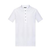 Balmain Bomullspolo White, Herr