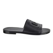 Dolce & Gabbana Quiltade DG Logo Sliders Black, Dam