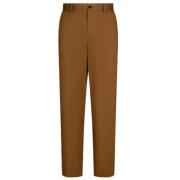 Dolce & Gabbana Cognacbruna stretch straightbyxor Brown, Herr