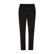 Dolce & Gabbana Stretchiga svarta joggingbyxor Black, Herr