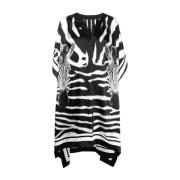 Dolce & Gabbana Zebra Strandklänning - Stilfull och Bekväm Black, Dam