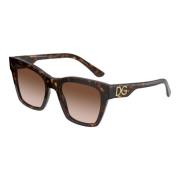 Dolce & Gabbana Print Family Solglasögon - DG 4384 Brown, Dam