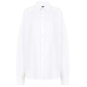 Dolce & Gabbana Lång skjorta med spetsdetaljer White, Dam