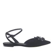 Dolce & Gabbana Stiliga Platta Sandaler Black, Dam