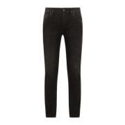Dolce & Gabbana Tvättade svarta skinny stretch jeans Black, Herr