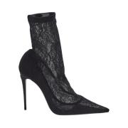 Dolce & Gabbana Stiliga Klackstövlar för Kvinnor Black, Dam