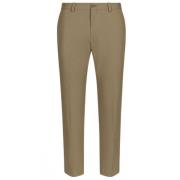 Dolce & Gabbana Khaki Tapered Chino Byxor Beige, Dam