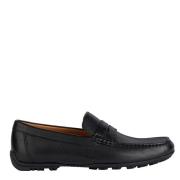 Geox Marinblå Mocka Lätta Andningsbara Loafers Black, Herr