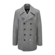 Gloverall Churchill Reefer Peacoat Grå-XS Gray, Herr