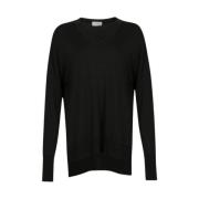 John Smedley Ridlay V-ringad Tröja Black, Dam