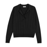 John Smedley Modern Svart Bas Jersey Black, Dam