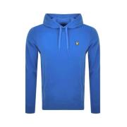 Lyle & Scott Klassisk Pullover Hoodie i Ljusblå Blue, Herr