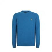 Lyle & Scott Turkos Ullblandad Crewneck Tröja Blue, Herr