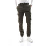 Lyle & Scott Leather Trousers Green, Herr