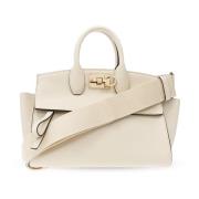 Salvatore Ferragamo ‘The Studio Small’ axelväska Beige, Dam