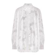 Salvatore Ferragamo Blommig skjorta, Tillverkad i Italien White, Dam