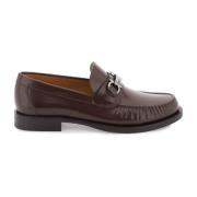 Salvatore Ferragamo Borstad läder Gancini loafers Brown, Herr