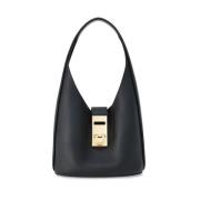 Salvatore Ferragamo Svart Gancini Läder Hobo Väska Black, Dam