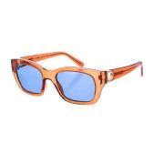 Salvatore Ferragamo Oval Acetat Solglasögon Brown, Dam