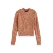 Scotch & Soda Trendig Orange Pullover med Puff Ärmar Brown, Dam