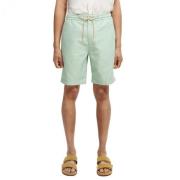 Scotch & Soda Gröna Linne Strandshorts för Män Green, Herr