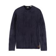 Scotch & Soda Bomull Jacquard Tröja Blue, Herr