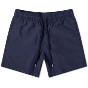 Vilebrequin Klassiska enfärgade marinblå badshorts Blue, Herr