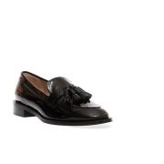 Stuart Weitzman Svart Tassel Loafer - Storlek 35 Black, Dam