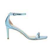 Stuart Weitzman Modern Kurv Sandaler Blue, Dam