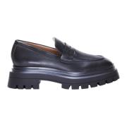 Stuart Weitzman Svarta platta skor med gummisula Black, Dam