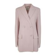 Jil Sander Ljusrosa Viskosblandningsblazer Pink, Dam