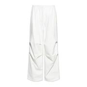 Jil Sander Avslappnade bomullstrousers White, Herr