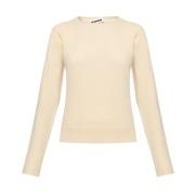 Jil Sander Stickade plagg med rund hals Beige, Dam