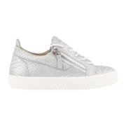 Giuseppe Zanotti May London Läder Sneakers Gray, Herr