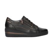 Mephisto Patsy Dam Sneaker - Svart Läder - Bred Passform Black, Dam