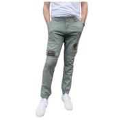 Aeronautica Militare Bomulls Joggingbyxor med Anti-G Fickor Green, Her...