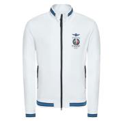 Aeronautica Militare Randig Dragkedja Sweatshirt White, Herr